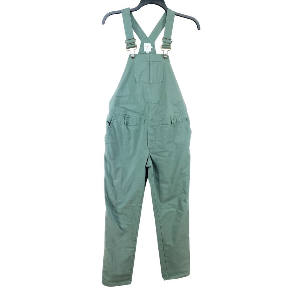 The Nines By Hatch Maternity Green Stretch Overalls Womens XS Elastic Waist Slim